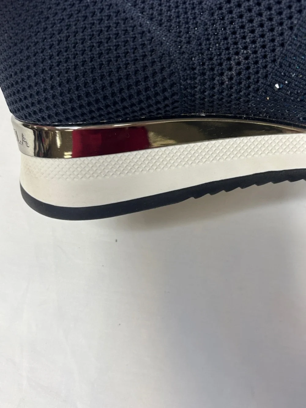 💙 Carvela Janeiro Knit Sneakers Womens US 9.5/10 Navy Chunky Sole Slip On NEW💙 - Picture 12 of 13
